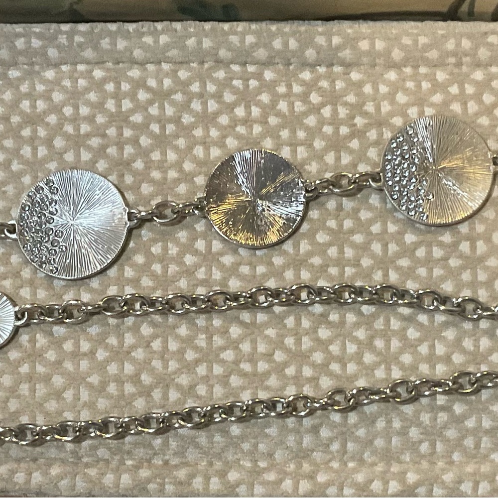 Chico Silver Disc Chain Belt - one size fits most